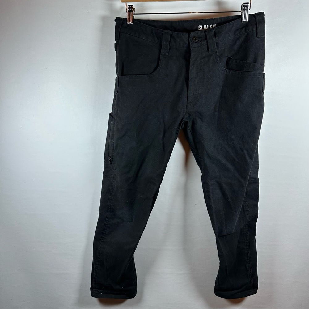 1620 Black double knee cargo Pants